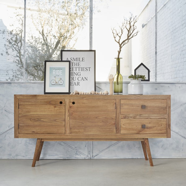 Commode en bois de mindy 180 ISABY, naturel
