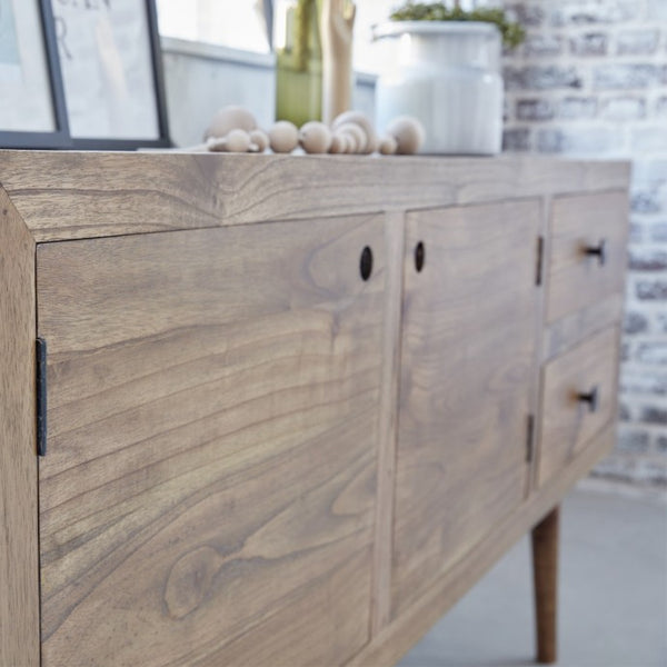 Commode en bois de mindy 180 ISABY, naturel