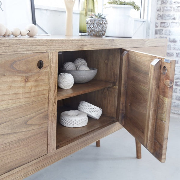 Commode en bois de mindy 180 ISABY, naturel