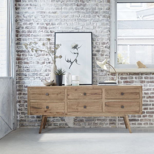 Commode en bois de mindy 200 ISABY, naturel
