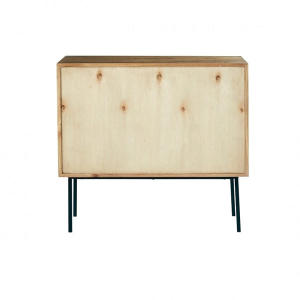 Commode en bois de mindy et cannage 100 JOTTY, naturel