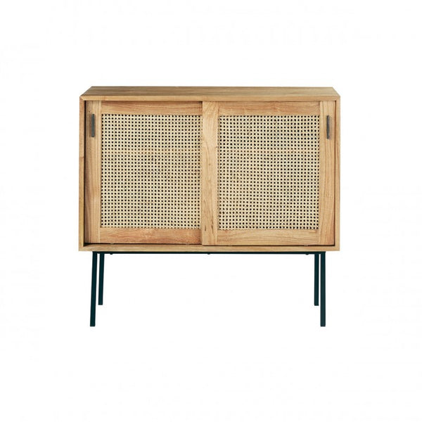 Commode en bois de mindy et cannage 100 JOTTY, naturel