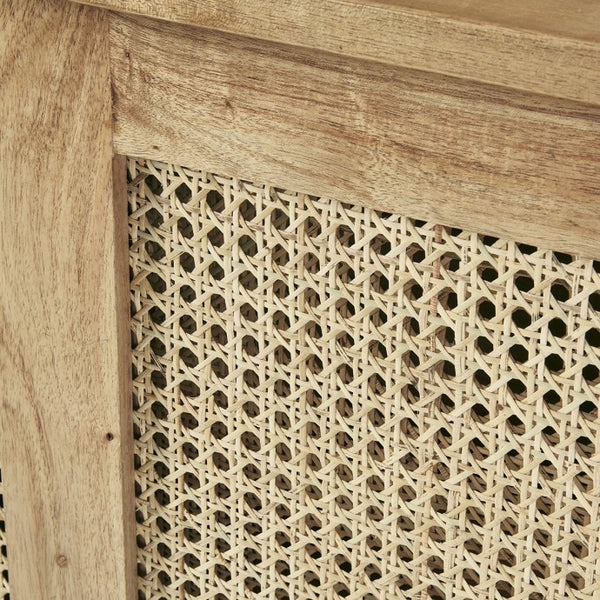 Commode en bois de mindy et cannage 100 JOTTY, naturel