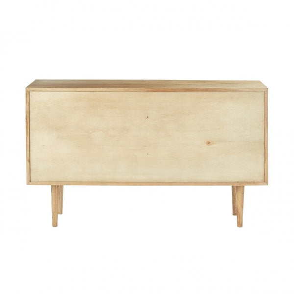 Commode en bois de mindy et cannage 135 JOTTY, naturel