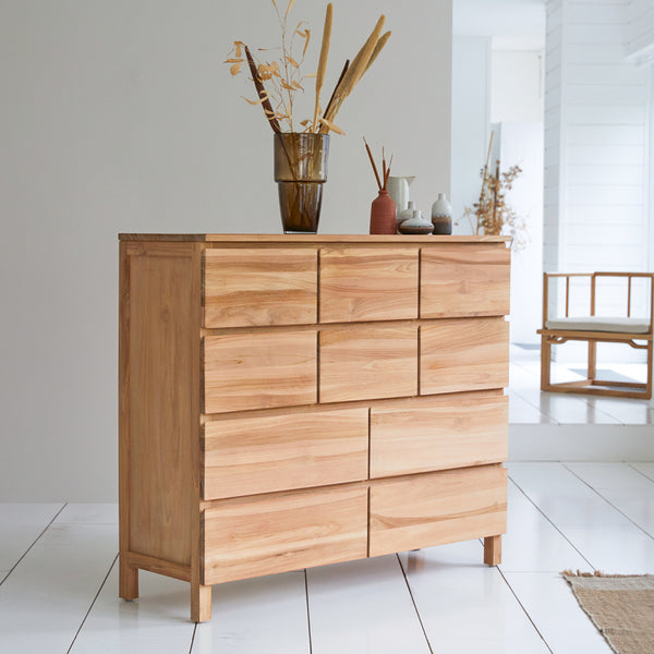 Commode Lagan en teck naturel