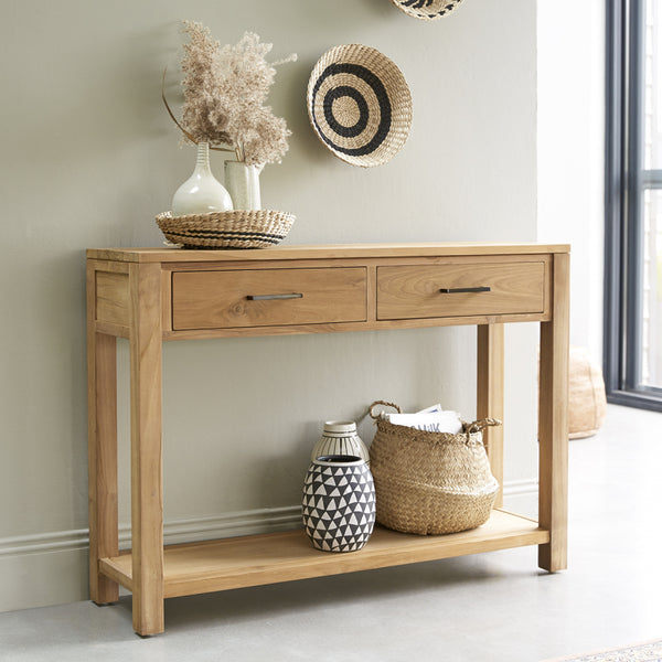 Console Adige en teck naturel