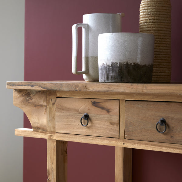 Console Aude en teck naturel