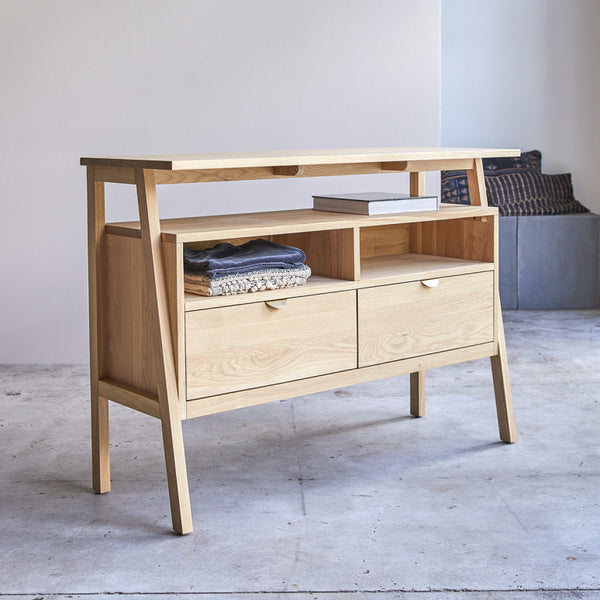 Console Cilaos en chêne naturel