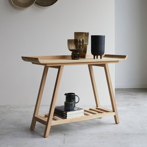 Console haute Ebre en teck naturel