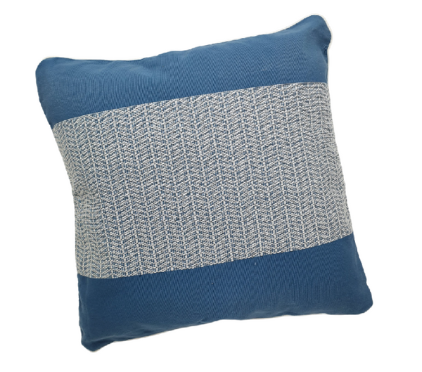 Coussin Cái en coton bleu