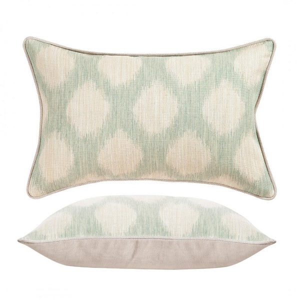 Coussin Cista en lin et coton bleu pâle