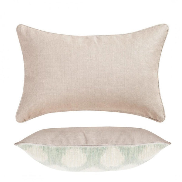 Coussin Cista en lin et coton bleu pâle