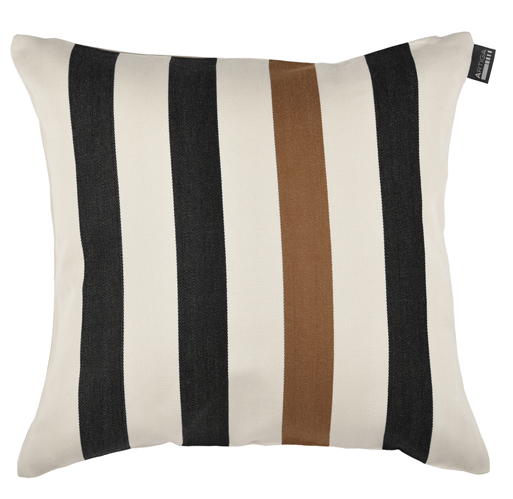 Coussin Elissos en coton écru rayé
