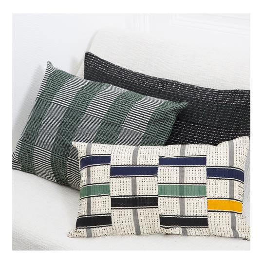 Coussin Kladeos en coton, vert