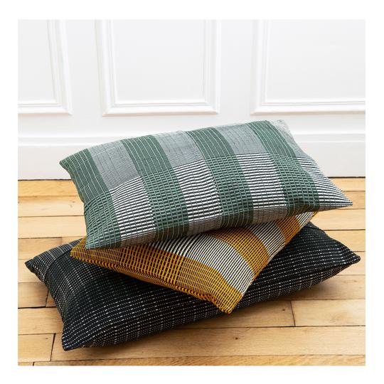Coussin Kladeos en coton, vert