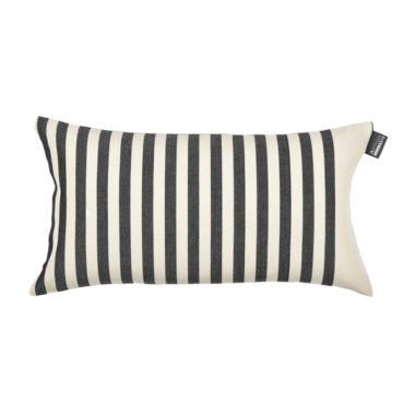 Coussin Mentue en coton écru rayé