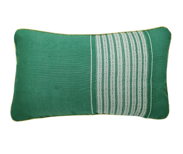 Coussin Sesan en coton vert