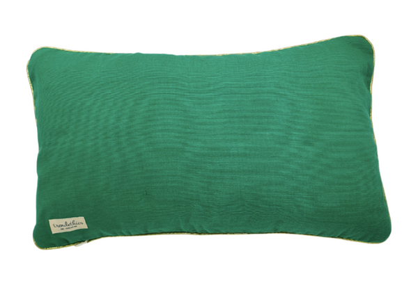 Coussin Sesan en coton vert