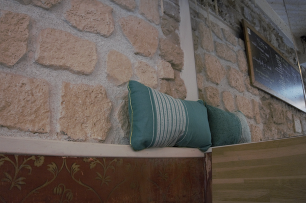 Coussin Sesan en coton vert