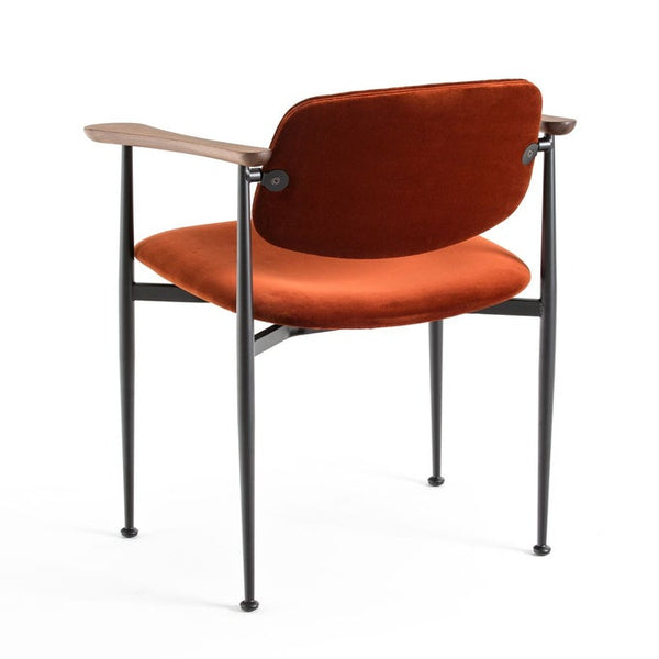Fauteuil Feldaist coton rouge cinabre