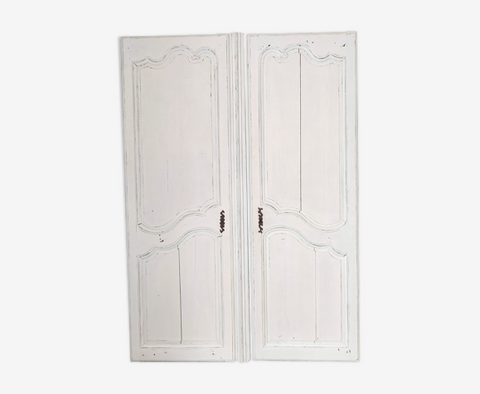 Double porte d’armoire Istra, du 19ème, en bois massif de seconde main