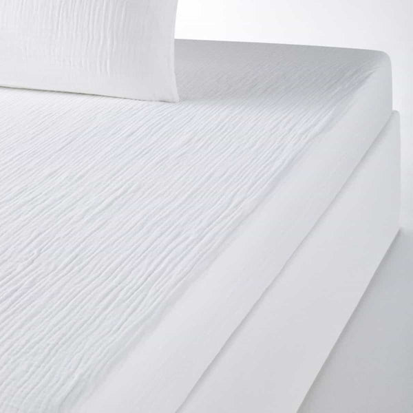 Drap-housse Rhonelle en gaze de coton