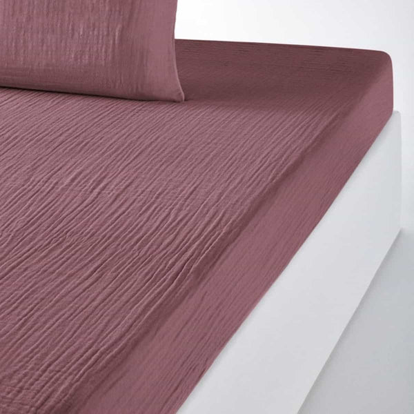 Drap-housse Rhonelle en gaze de coton