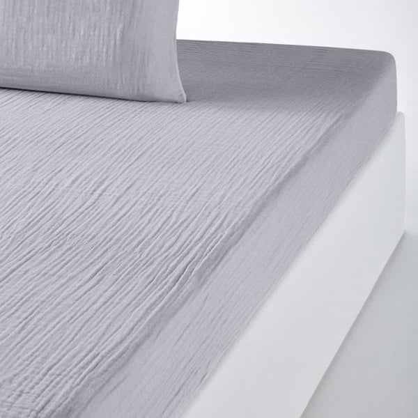 Drap-housse Rhonelle en gaze de coton