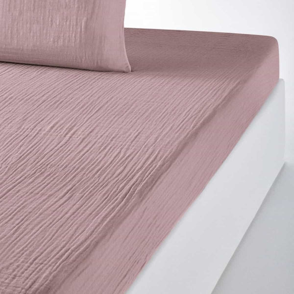 Drap-housse Rhonelle en gaze de coton