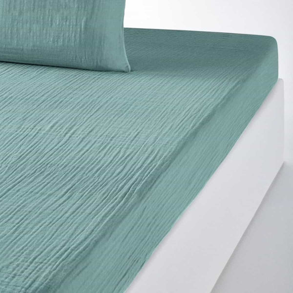 Drap-housse Rhonelle en gaze de coton