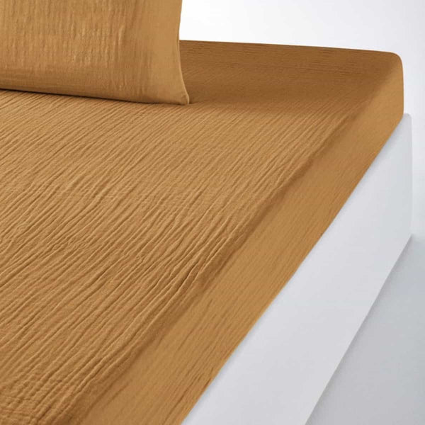 Drap-housse Rhonelle en gaze de coton