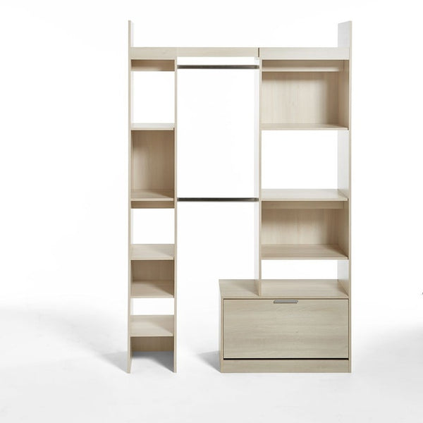 Dressing modulable 2 colonnes et 2 penderies INDROIS chêne