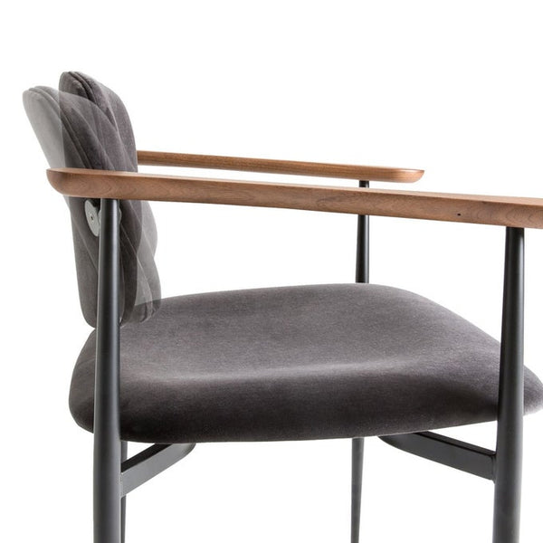 Fauteuil Feldaist coton gris tonnerre