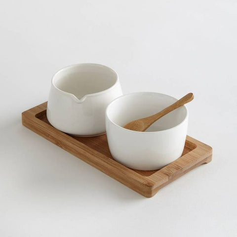 Pot à lait et sucrier Lezo en céramique