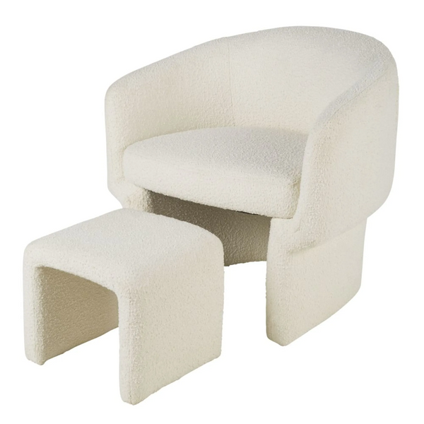 Fauteuil et repose pied Badam