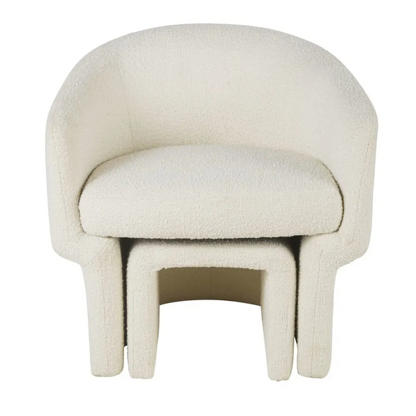 Fauteuil et repose pied Badam
