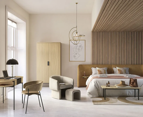Fauteuil et repose pied Badam