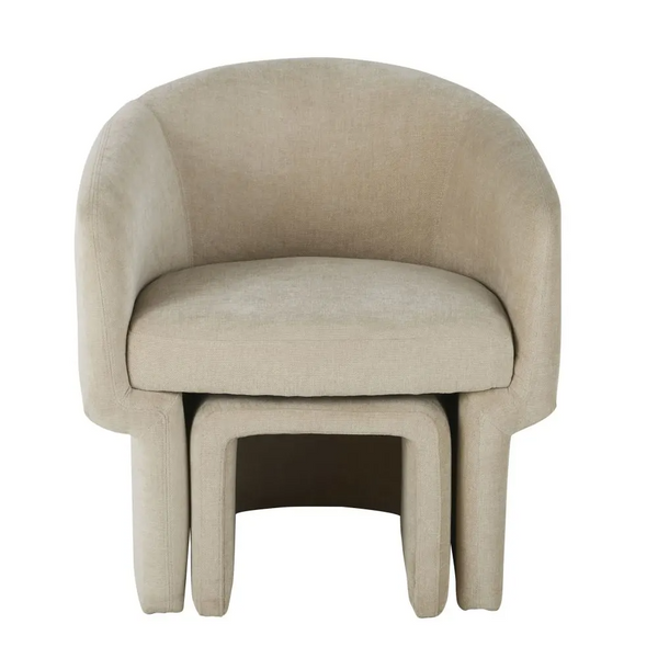 Fauteuil et repose pied Badam