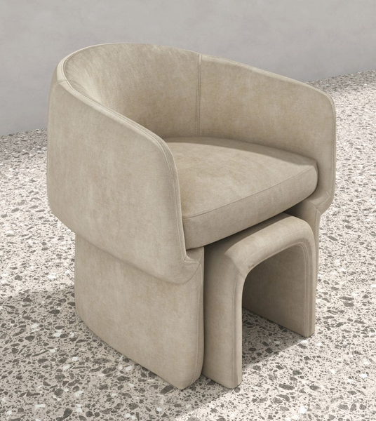Fauteuil et repose pied Badam