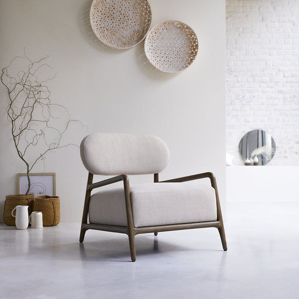 Fauteuil Belbo en mindi beige sable