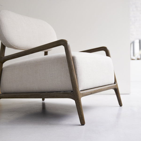 Fauteuil Belbo en mindi beige sable
