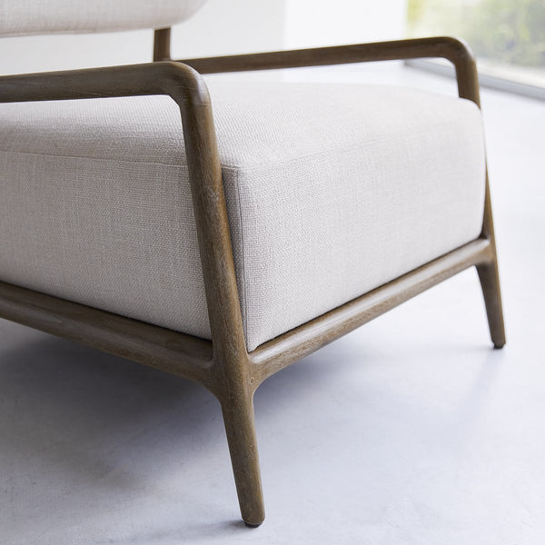 Fauteuil Belbo en mindi beige sable