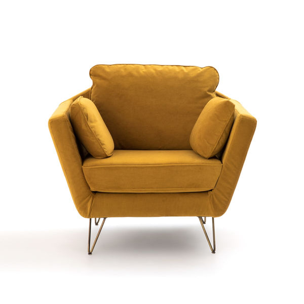 Fauteuil velours Elbe