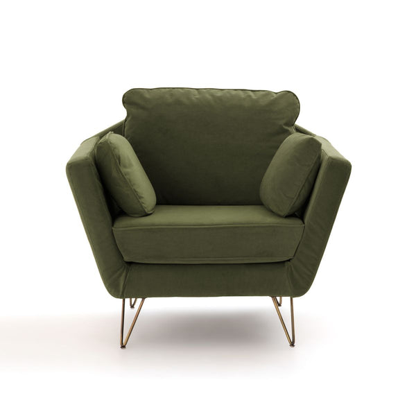 Fauteuil velours Elbe