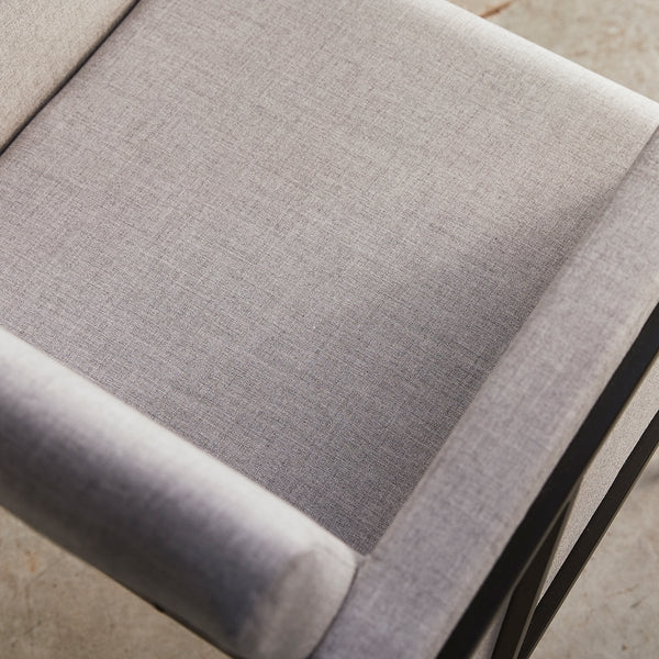 Fauteuil Esk en métal gris
