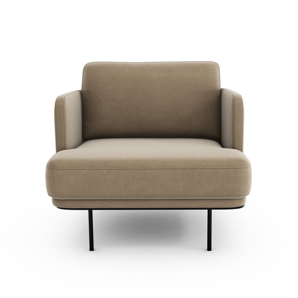 Fauteuil velours, FEUILLADE