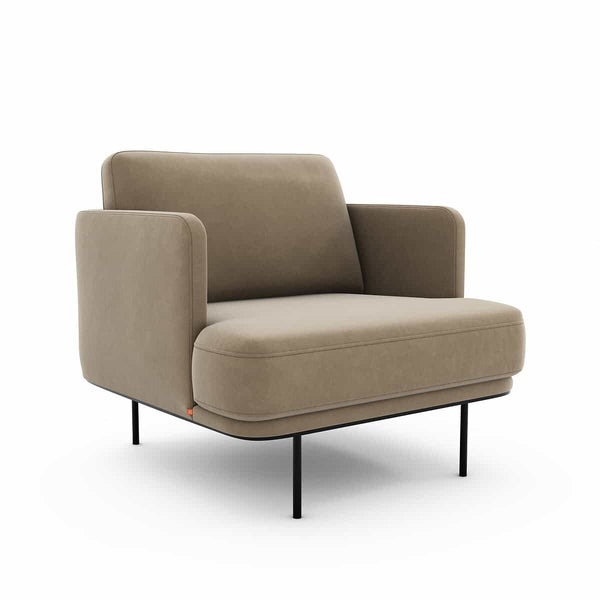 Fauteuil Feuillade en velours