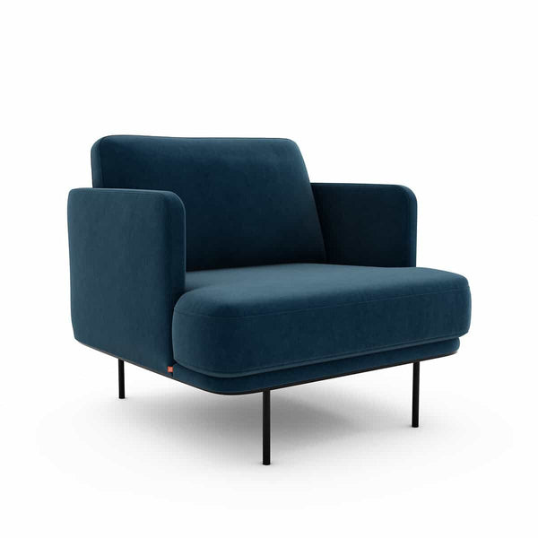 Fauteuil Feuillade en velours