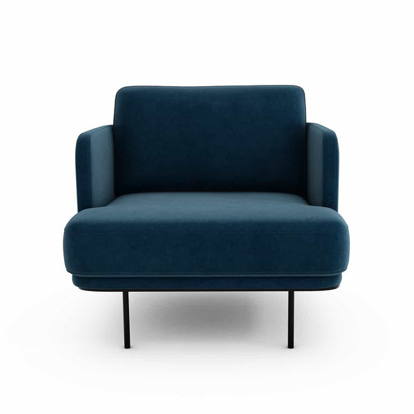 Fauteuil Feuillade en velours