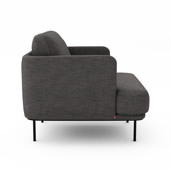 Fauteuil chiné polyester lin, FEUILLADE